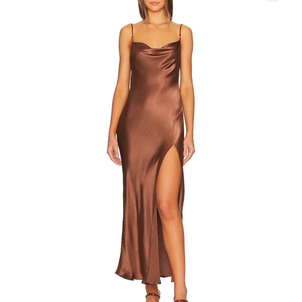 Bec & Bridge Annika Cowl Dress Size US 4 Brown
